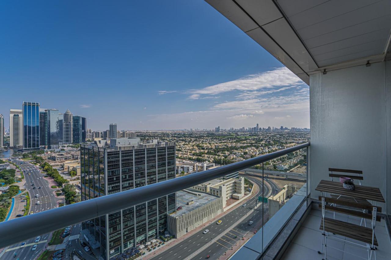 Higuests - Modern Studio With Incredible City Skyline View Dubái Exterior foto